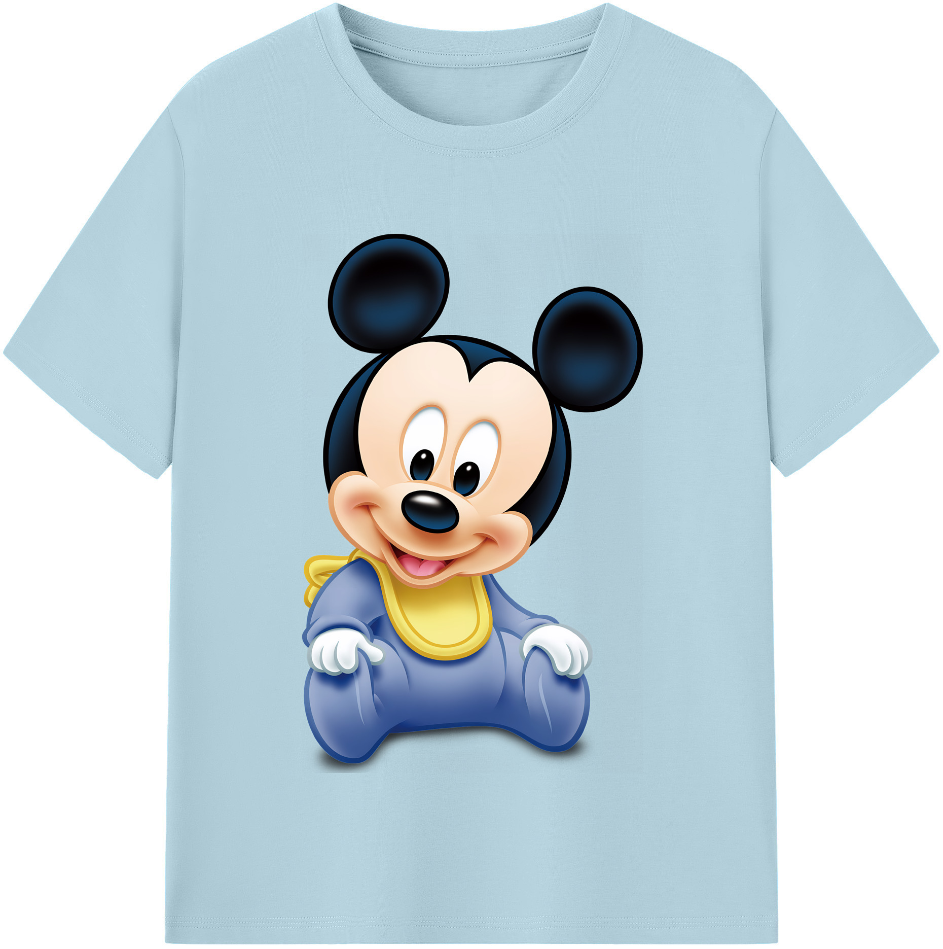 （画像用） ミッキーマウス Mickey Mouse 綿100％半袖Tシャツ（フロントプリント）